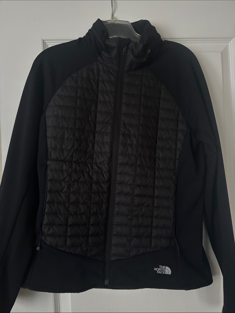 The North Face Black Quilted-Panel Hybrid Jacket